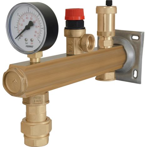 CHAUFFAGE CENTRAL GROUPE DE SÉCURITÉ 2,5 BAR AVEC RACCORD RAPIDE POUR RÉSERVOIR D'EXPANSION (1/2)