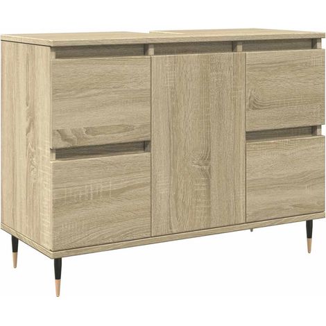 Maison Exclusive - Mobile da Bagno Rovere Sonoma 80x33x60 cm in Legno Multistrato (1/5)