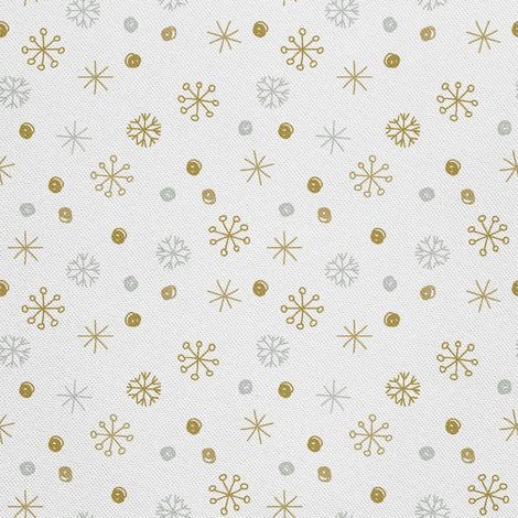 Telas decorativas para exteriores estilo oxford con estampado de copos de nieve y puntos. (1/5)