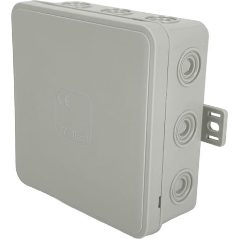 Boîte de dérivation en saillie 100x100x41mm IP54 12 passe-câbles à membrane intégrés gris V7 EDO777919 EDO Technic (1/5)
