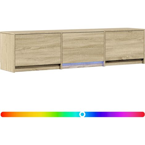 vidaXL TV Cabinet with LED 165 x 34 x 40 cm Sonoma Oak Engineered Wood
