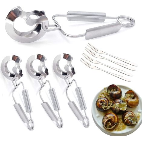 Pinces à escargots en acier inoxydable, pinces alimentaires, mini pinces de cuisine (1/5)