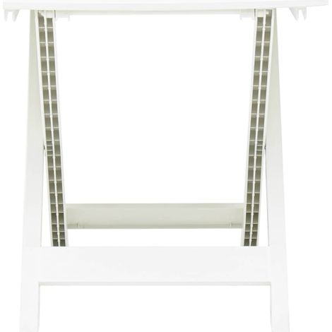 Maison Exclusive - Gartentisch Klappbar Weiß 79 x 72 x 70 cm Kuns (1/5)