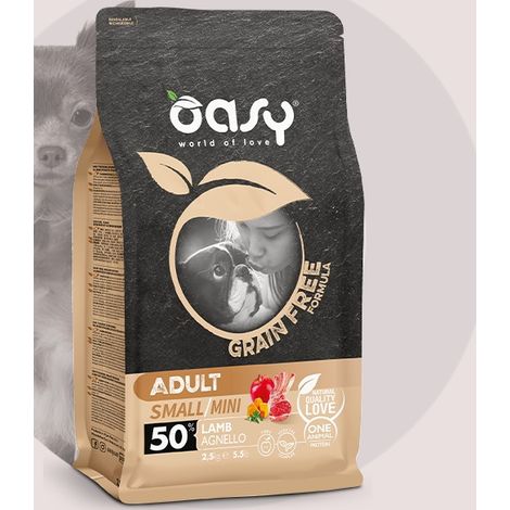 Oasy Dog Grain Free Adult Small/Mini Agnello - Oasy Dog Grain Free Adult Small/Mini Agnello - Sacco Da 2,5 Kg (1/5)