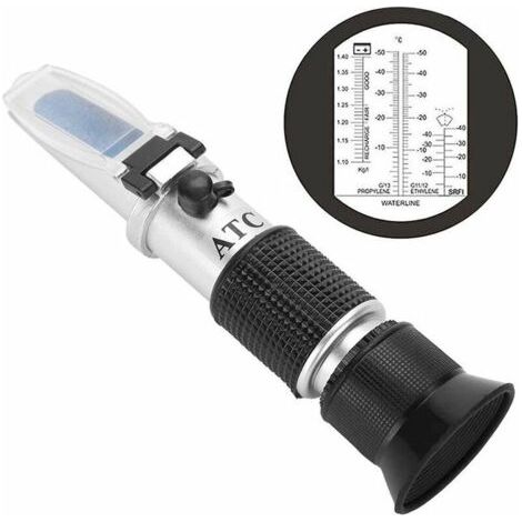 royaluxe-Petit réfractomètre de liquide de refroidissement antigel portable 4-en- pratique pour système antigel automobile, acide de batterie et liquide de lave-glace (1/5)
