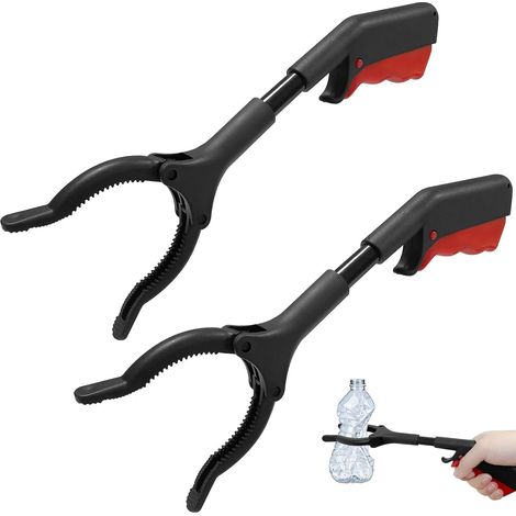 2 Pinces Ramasse Objet, 30 cm, Acier Inoxydable, Poignée Antidérapante, Pour Seniors Jardin Ménage (1/5)