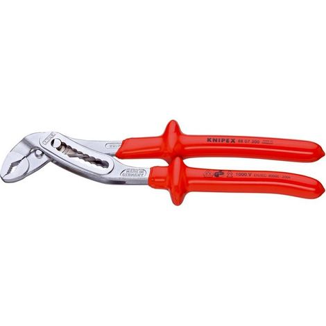 KNIPEX Alligator Pinza Regolabile per Tubi e Dadi Cromata, Isolati ad Immersione, Collaudati Vde 300 Mm 88 07 300