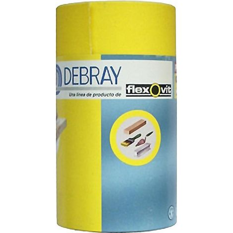 FLEXOVIT lija 115x5mt. grano 120. 5 mt rollo , Rollo de papel vibrator para máquinas vibradoras portátiles, eléctricas, neumáticas o uso manual. - Tamaño: 115 mm.x5 m. - Grano: 120