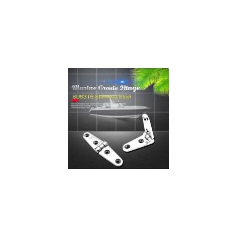 (SUS316 100mm x 25mm, 2 pezzi) Cerniere per mobili in acciaio inox lucidato a specchio per imbarcazioni - Crezuo