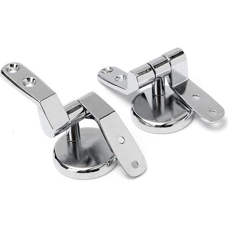 Schläfer 4538023 Cerniere Copriwater Universali, Coppia Cerniere di Ricambio Regolabili in Ottone per Tavoletta Sedile Wc in Legno, Sedili WC Mdf - Cromate