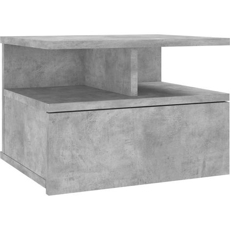 Maison Exclusive - Comodino Pensile Grigio Cemento 40x31x27cm in Legno Multistrato (1/5)
