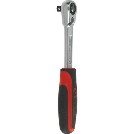 Carraca reversible KS TOOLS Ultimate - Cabezal extraplano - 1/4 pulgada - 140 mm - 920.1400