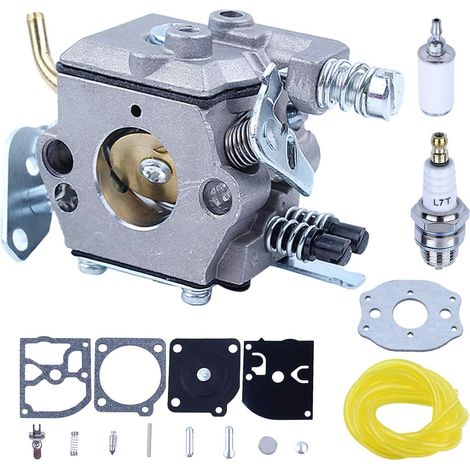 Kit carburateur, conduite de carburant et filtre Adefol pour tronçonneuse Husqvarna 136 137 141 142 36 41, pièces de rechange C1Q-W29E, joint de carburateur, kit de réparation, bougie d'allumage (1/5)