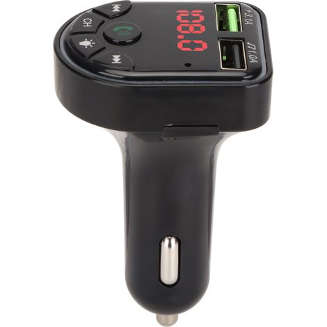 Autoradio MP3 stéréo Bluetooth 5.0 avec chargement USB, compatible carte mémoire et clé USB, transmetteur FM et éclairage multicolore (1/5)