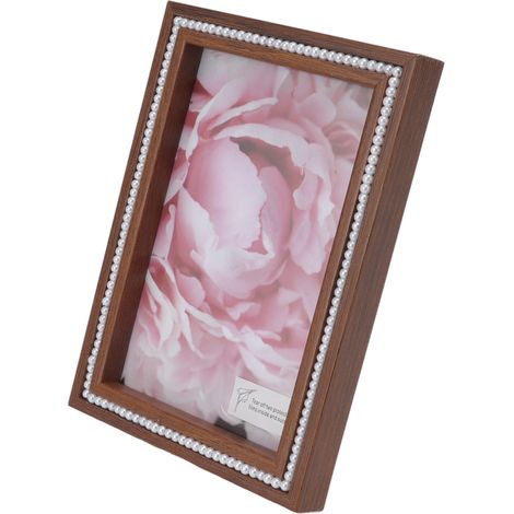 Cadre photo vintage à l'aspect exquis, couvercle transparent, ornement pour la décoration intérieure, cadeau de Noël, taille S (12,1 x 17,2 x 2 cm / 4,7 x 6,8 x 0,8 po) (1/5)