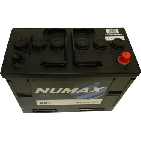 Numax – Batterie de démarrage poids lourds 665 – 12V 120Ah – Intensité de démarrage 850A – Dimensions 345x173x234mm (1/2)