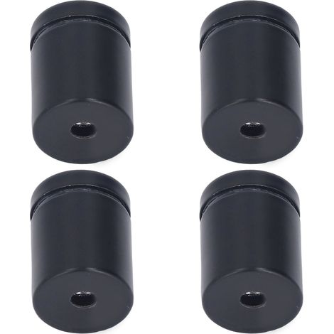 12 Supports Vis Nylon Inox Écarteurs Publicitaires Fixation Miroir Verre Kit Quincaillerie Argent (1/5)