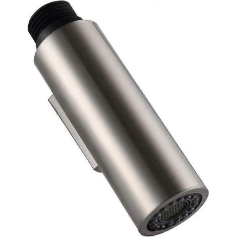 Pièce de rechange universelle pour robinet de salle de bain et de cuisine : douchette extractible (nickel brossé) (1/5)