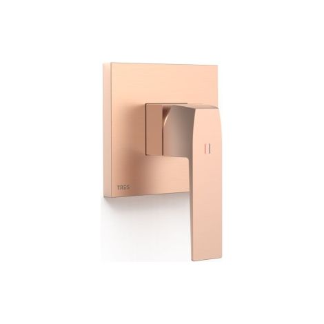 Pièce apparente pour boîtier encastré 1 voie Rapid‑box Slim Or Rose Mat 24K - TRES 20227810OPM