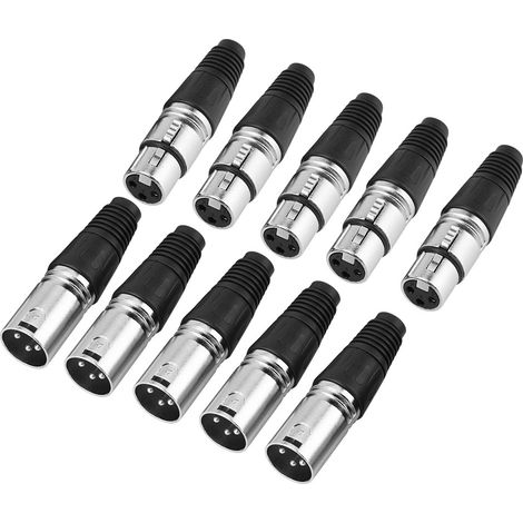 Paar XLR-3-Pin-Stecker/Buchsen für Mikrofonkabeladapter (1/5)