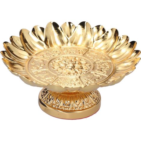 Coupe à fruits sur pied doré pour plan de travail, bol à dessert vintage pour apéritif et fêtes, élégant et pratique