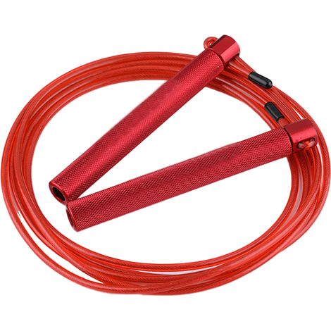 Corde à Sauter - Poignées en Aluminium Réglable - Pour Entraînement Fitness et Double Under - 1 Pièce (1/5)