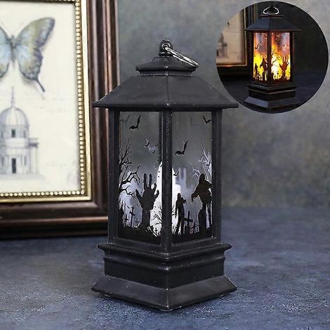 Bougies LED d'Halloween, décorations d'horreur, fantômes, citrouilles, château, maison hantée, accessoires d'extérieur, 19 (1/5)