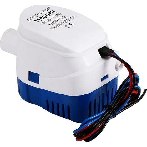 Pompe de cale, Automatique 12 V avec Interrupteur à Flotteur pour Bateaux, étangs, piscines (1/2)