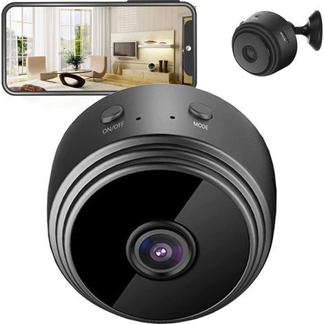 Mini-WLAN-Überwachungskamera (HD 1080p) für den Innen- und Außenbereich, 150°-Sichtfeld, Bewegungserkennung, Nachtsicht (1/5)