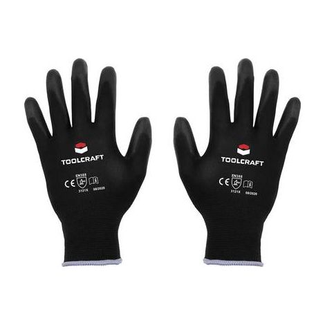 GANTS DE TRAVAIL TAILLE: 7 TOOLCRAFT TO-5621478 POLYAMIDE, POLYURÉTHANE EN 388 CAT II 1 PAIRE(S) (1/3)