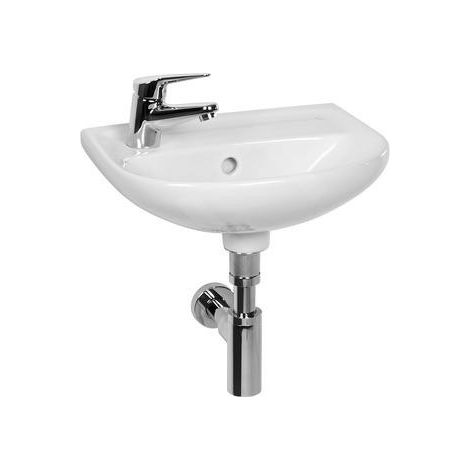 Jika Lyra plus - Lavabo 400x310 mm, avec trop-plein, avec trou pour robinetterie à gauche, blanc H8153810001051 (1/2)