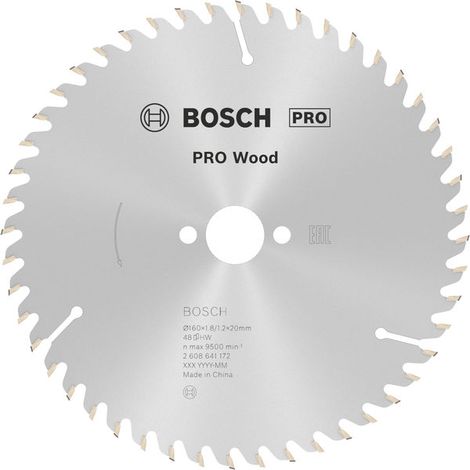 Bosch PRO Wood Circular Saw Blade 160 x 1.8 x 20 mm T48 2608641172 (1/5)