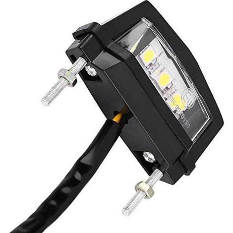 Feu de plaque d\'immatriculation LED 12V – Résistant aux intempéries – Lot de 2 – Installation facile pour motos et véhicules électriques (1/5)