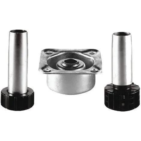 Piede zinguato regolabile grigio 10 cm in acciaio