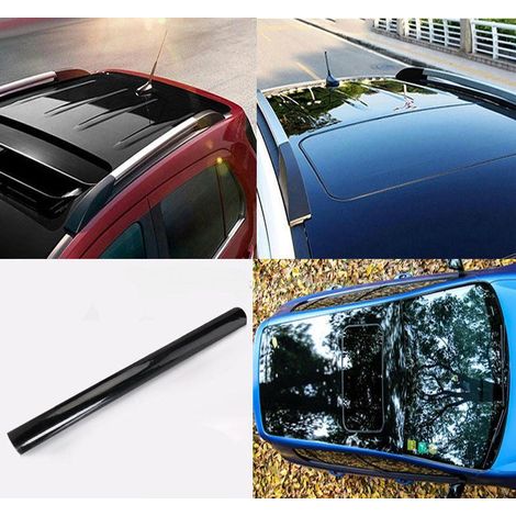 Pellicola adesiva nero lucido 3 strati per tetto auto no bolle Misura - 135cm x 200cm