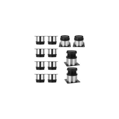 Juego de 12 patas ajustables de acero inoxidable para mesa auxiliar de sofá - Crezuo