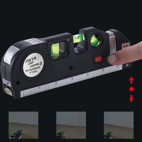 Niveau laser à bulle précis, 3 lignes, ruban flexible et précis, conception ergonomique. (1/5)