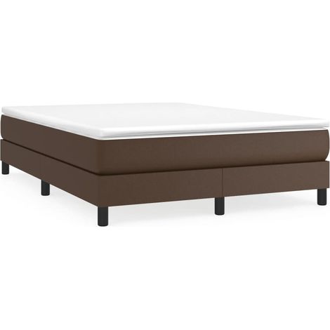 Maison Exclusive - Boxspringbettgestell Braun 140x200 cm Kunstled
