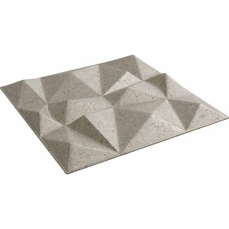 Wandpaneele 12 pcs Diamant Beton 50 x 50 cm XPS Schaum