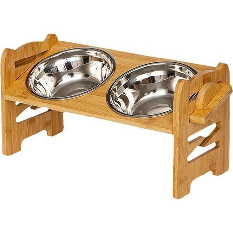 Filiyano – Support surélevé incliné pour gamelles d'animaux Hauteur et inclinaison réglables Gamelles intégrées Support d'alimentation surélevé pour (1/5)