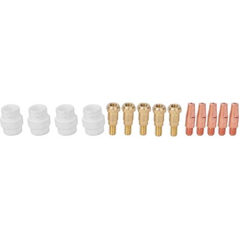 Ensemble de supports de diffuseur de gaz à pointe de Contact, 14 pièces, pour torche de soudage Binzel 24KD MIG, 1,0 mm (1/5)