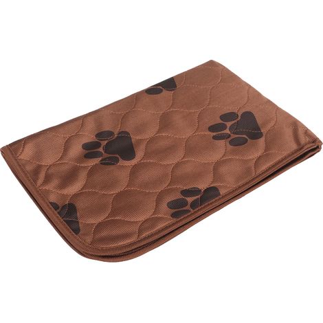 Tapis absorbant, imperméable et réutilisable pour l'apprentissage de la propreté chez les chiens et les chats, couleur marron foncé. (1/5)