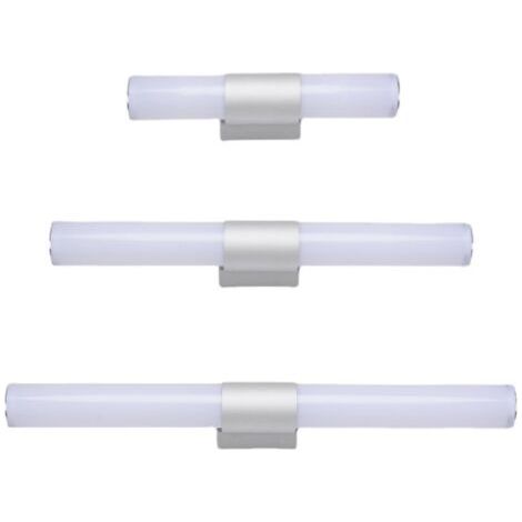 Applique Miroir Salle de Bain, Plafonnier Salle de Bain, Luminaire pour Maquillage Chrome, avec Prise et Interrupteur,25cm Lumière Blanche Chaude (1/3)