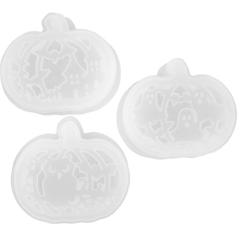 3ensembles Moules Citrouille Silicone Halloween pour Résine Époxy Porte-bougies Décorations Automne DIY Loisirs Créatifs (1/5)