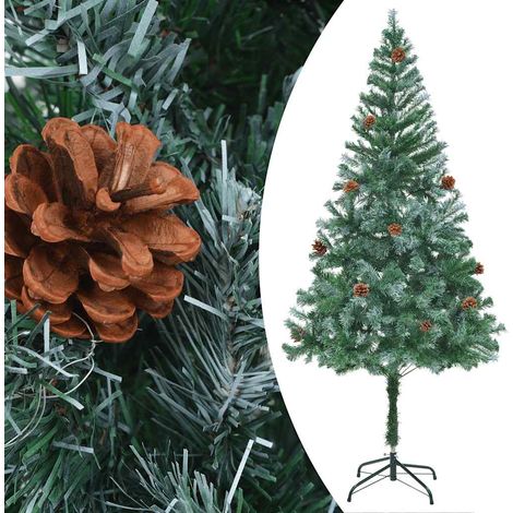 Albero di Natale  Albero natalizio  Albero festivo Preilluminato con Palline e Pigne 180 cm (1/5)