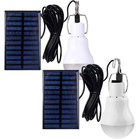 Ampoules solaires pour l'intérieur de la maison et du poulailler, lampes solaires LED rechargeables pour la nuit dans l'abri, en cas de panne de courant et à l'extérieur (1/5)