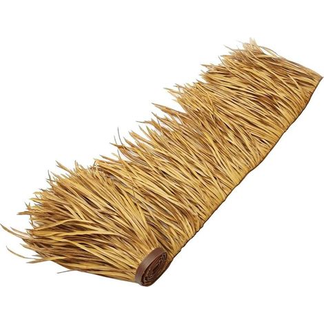 Rouleau de chaume synthétique 0,5m x 10m – Résistant aux intempéries – Pour bar tiki, tonnelle, décoration extérieure – Installation simple (1/5)