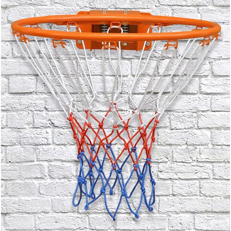 Canestro da basket da parete 45 cm a doppia molla con rete arancione HAVRYA (1/5)