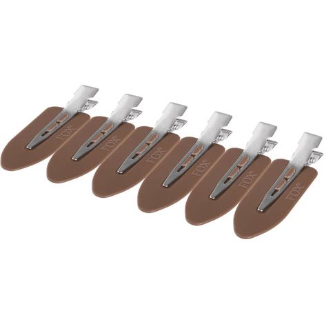 Pinces à cheveux FOX Earth Colors, lot de 6 - Écorce