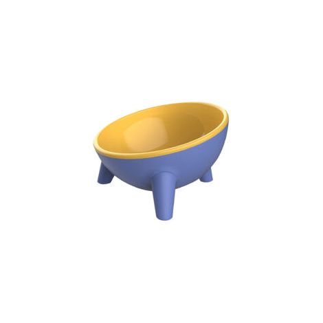 Bol à nourriture pour chat, jaune, surélevé, design moderne. (1/5)